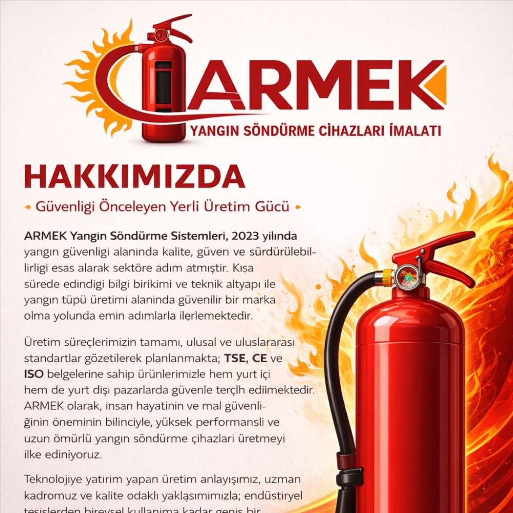 ARMEK YANGIN SÖNDÜRME CİHAZLARI İMALATI fabrika görseli 1